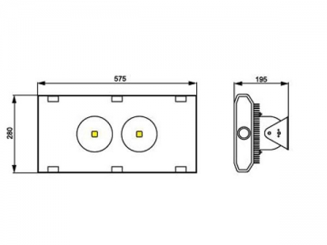 Luminaire à LED intégré pour tunnel