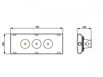 Luminaire à LED intégré pour tunnel