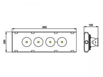 Luminaire à LED intégré pour tunnel