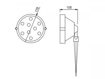 Luminaire de pelouse