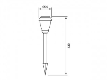 Luminaire solaire de pelouse