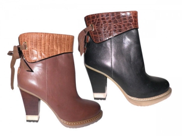 Bottines à talon épais