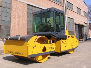Compacteur vibrant tandem <small>(Rouleau compresseur 10000kg, modèle YZC10GS)</small>