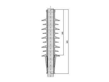 Extrémité extérieure poluée unipolaire / normale unipolaire W(N)LS-24KV/35KV