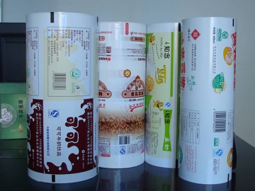 Film imprimé (pour sachets de lait de soja)