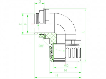 <strong>Connecteur de câble étanche</strong> 90°