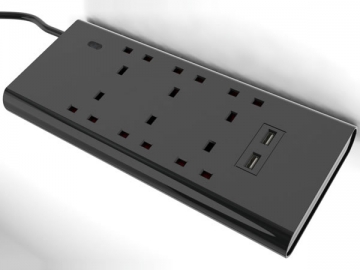 Multiprise 6 prises avec ports USB