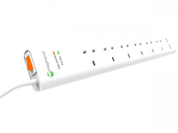 Multiprise 6 prises britannique avec protection contre la surtension