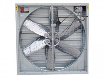 <strong>Ventilateur hélicoïdal mural à transmission</strong>  <small>(avec volet de surpression au soufflage)</small>