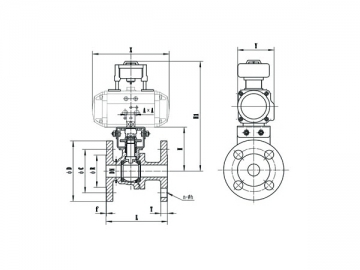 Robinet à boisseau sphérique à bride DIN 1.6Mpa 4.0Mpa