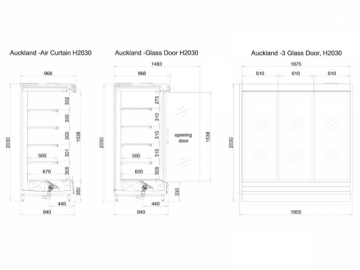 Vitrine réfrigérée Multideck à bord avant bas