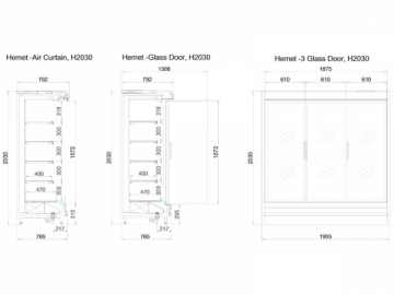 Vitrine réfrigérée Multideck à bord avant bas