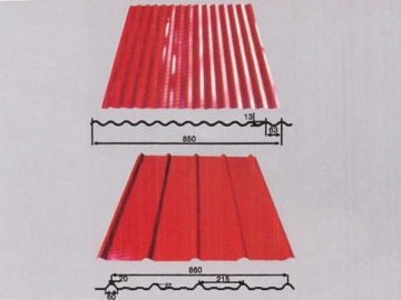 Machine de profilage <small>(panneau de toiture et panneau mural)</small>