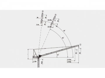 Grue à flèche relevable QTZ63 (3615)