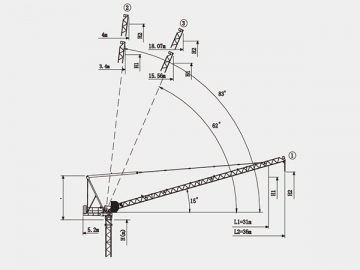 Grue à flèche relevable QTZ63 (4015)