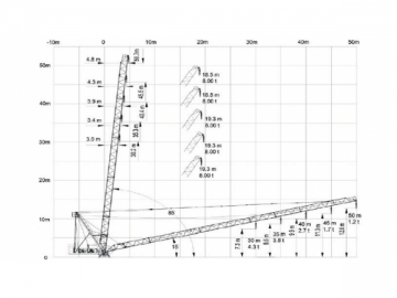 Grue à flèche relevable QTZ80 (5012)