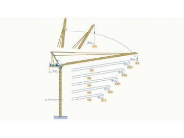 Grue à flèche relevable QTZ160 (5523)