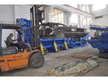 Presse à balles avec cisaille guillotine pour ferraille WSD-6300