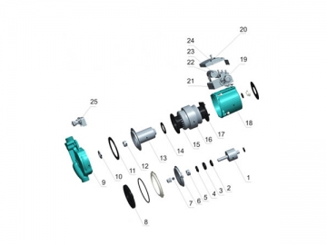 Pompe de circulation avec surpresseur