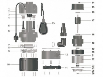 Pompe submersible pour jardin LKS(250P-1000P)