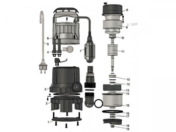 Pompe submersible pour jardin XKS-PW