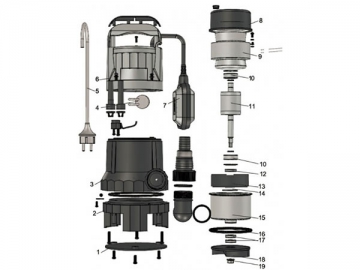 Pompe submersible en acier inoxydable pour jardin XKS-SW