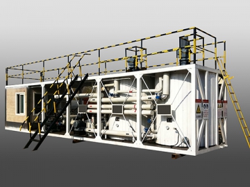 Centrale de bitume modifié (modifié par des polymères de type SBS)