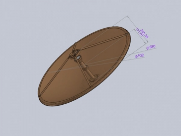 Réflecteur d'antenne VSAT 0,88m, 1m