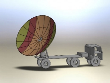 Antenne satellite pliable 6,2m (montée sur véhicule)