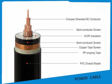 Câble d'alimentation moyenne tension 35KV