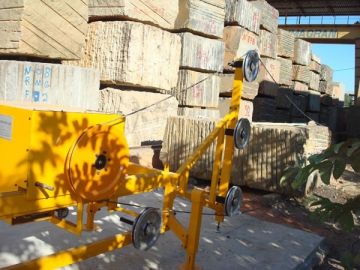 Machine de sciage à fil diamanté pour blocs de pierre