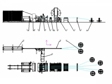 Ligne de production de treillis de mines