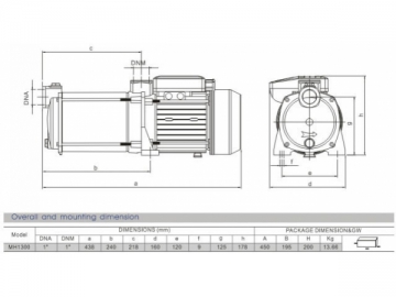 Pompe centrifuge multicellulaire horizontale MH1300