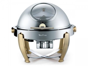 Chauffe-plat rond en acier inoxydable