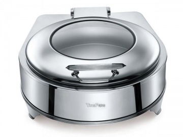 Chauffe-plat rond en acier inoxydable
