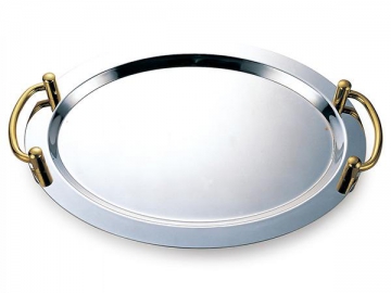 Plateau de service en inox (poli miroir)