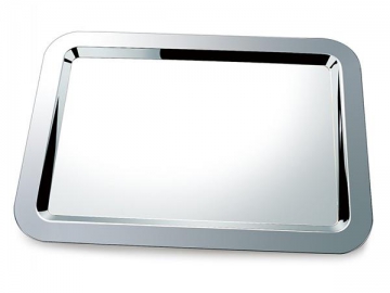 Plateau de service professionnel en inox (poli miroir)