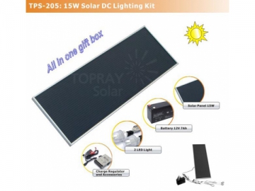 Kit d'éclairage solaire portable 15W